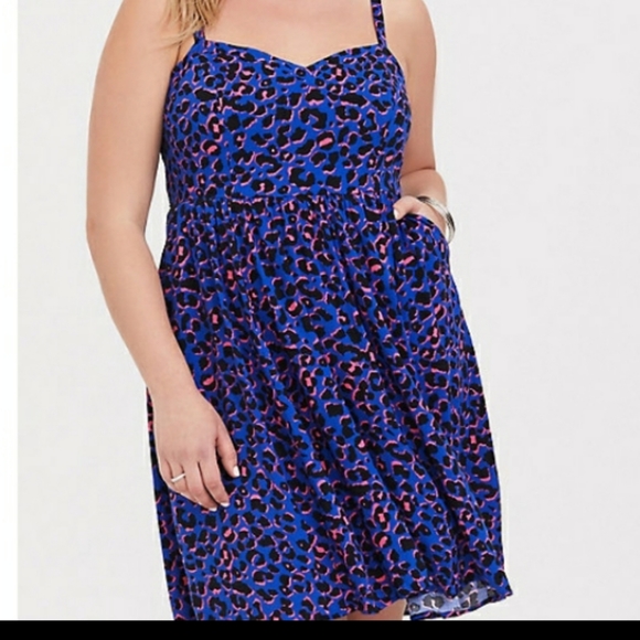 torrid Dresses & Skirts - Torrid leopard animal printer skater midi dress